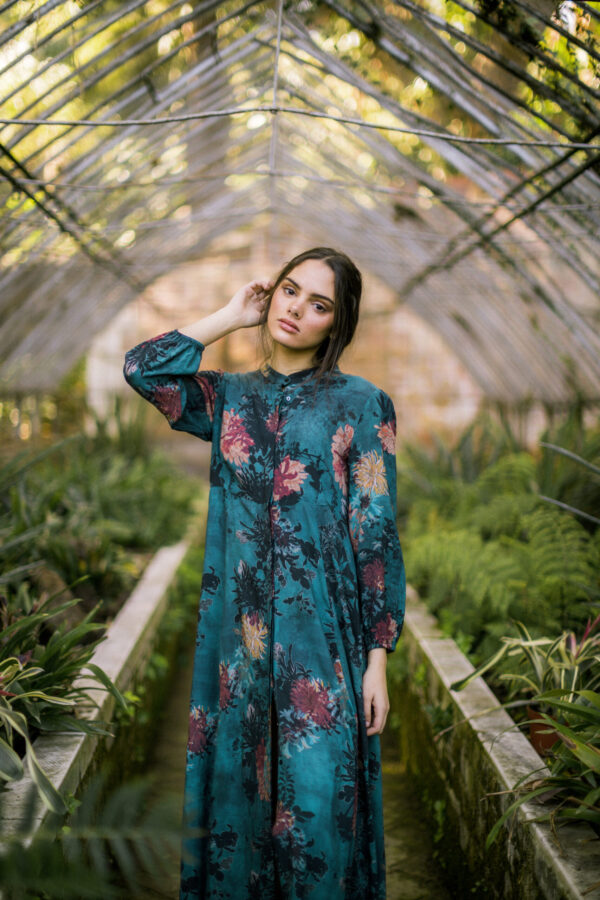 Zinc Blue Printed Kurta
